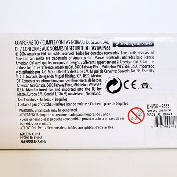 American Girl - Arm Crutches Retired Set - NEW - Picture 6 of 7